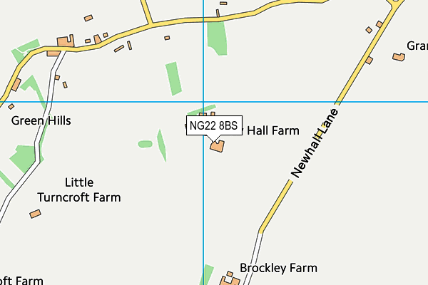 NG22 8BS map - OS VectorMap District (Ordnance Survey) NG22 8BS map - OS VectorMap District (Ordnance Survey)