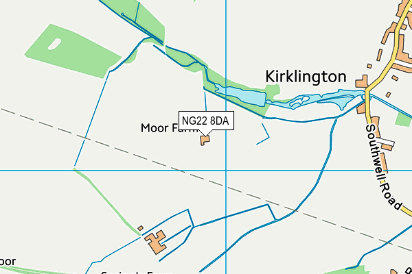 NG22 8DA map - OS VectorMap District (Ordnance Survey) NG22 8DA map - OS VectorMap District (Ordnance Survey)