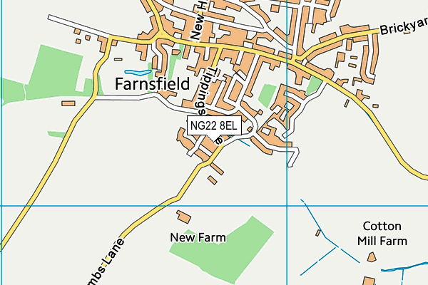 NG22 8EL map - OS VectorMap District (Ordnance Survey) NG22 8EL map - OS VectorMap District (Ordnance Survey)