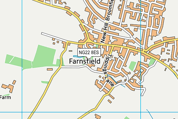 NG22 8ES map - OS VectorMap District (Ordnance Survey) NG22 8ES map - OS VectorMap District (Ordnance Survey)