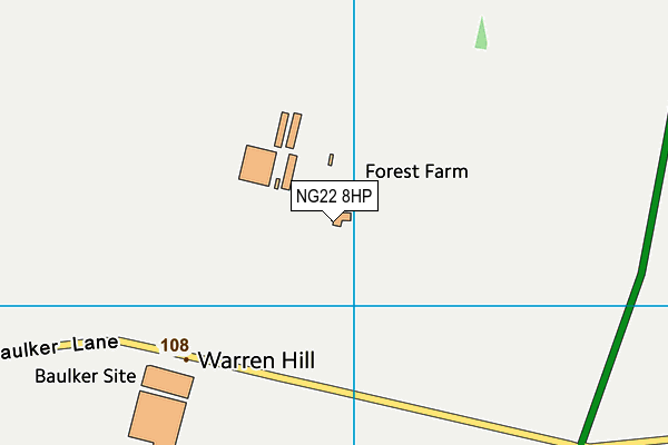 NG22 8HP map - OS VectorMap District (Ordnance Survey) NG22 8HP map - OS VectorMap District (Ordnance Survey)