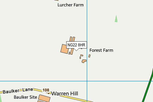 NG22 8HR map - OS VectorMap District (Ordnance Survey) NG22 8HR map - OS VectorMap District (Ordnance Survey)