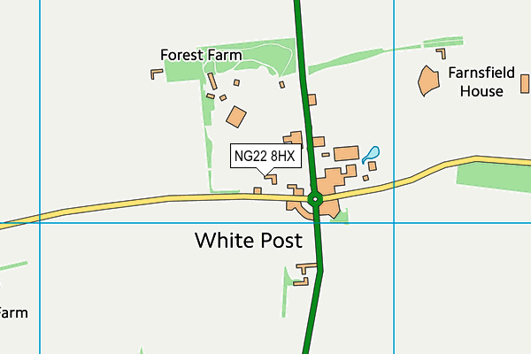 NG22 8HX map - OS VectorMap District (Ordnance Survey) NG22 8HX map - OS VectorMap District (Ordnance Survey)