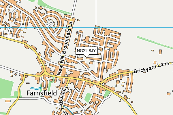 NG22 8JY map - OS VectorMap District (Ordnance Survey) NG22 8JY map - OS VectorMap District (Ordnance Survey)