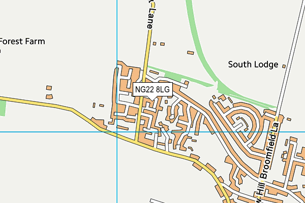 NG22 8LG map - OS VectorMap District (Ordnance Survey) NG22 8LG map - OS VectorMap District (Ordnance Survey)