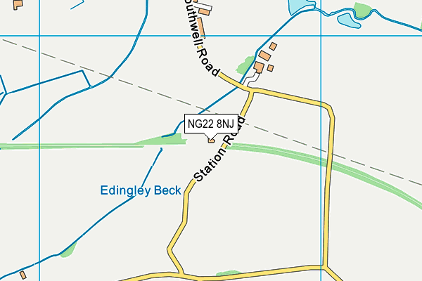 NG22 8NJ map - OS VectorMap District (Ordnance Survey) NG22 8NJ map - OS VectorMap District (Ordnance Survey)
