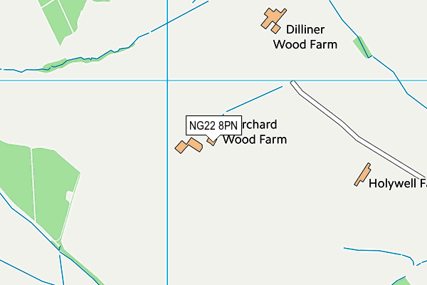 NG22 8PN map - OS VectorMap District (Ordnance Survey) NG22 8PN map - OS VectorMap District (Ordnance Survey)
