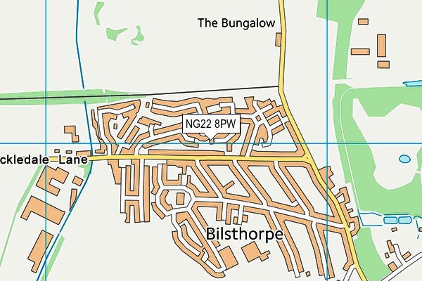 NG22 8PW map - OS VectorMap District (Ordnance Survey) NG22 8PW map - OS VectorMap District (Ordnance Survey)