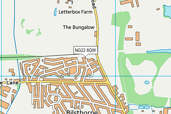 NG22 8QW map - OS VectorMap District (Ordnance Survey) NG22 8QW map - OS VectorMap District (Ordnance Survey)