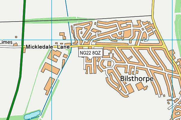 NG22 8QZ map - OS VectorMap District (Ordnance Survey) NG22 8QZ map - OS VectorMap District (Ordnance Survey)