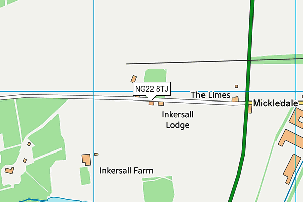 NG22 8TJ map - OS VectorMap District (Ordnance Survey) NG22 8TJ map - OS VectorMap District (Ordnance Survey)