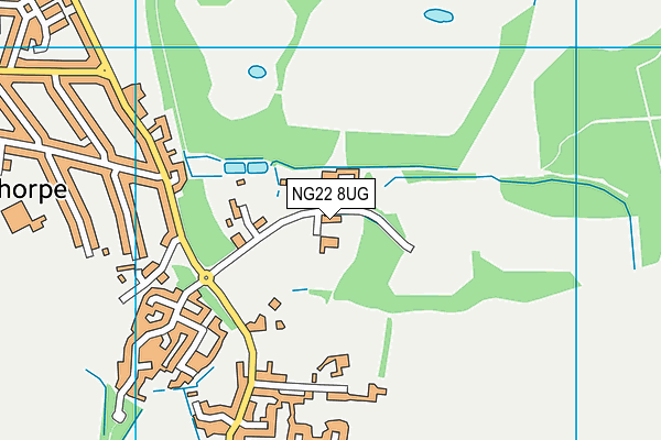 NG22 8UG map - OS VectorMap District (Ordnance Survey) NG22 8UG map - OS VectorMap District (Ordnance Survey)