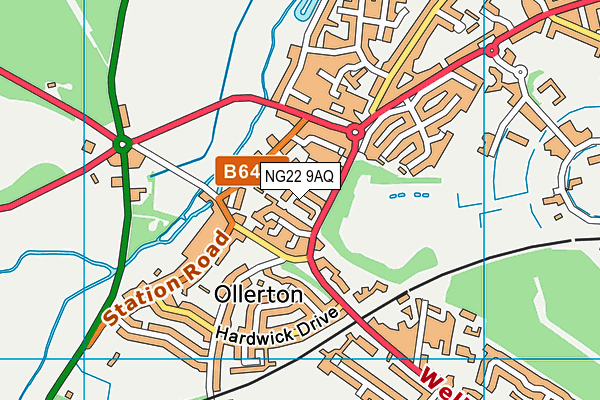 NG22 9AQ map - OS VectorMap District (Ordnance Survey) NG22 9AQ map - OS VectorMap District (Ordnance Survey)