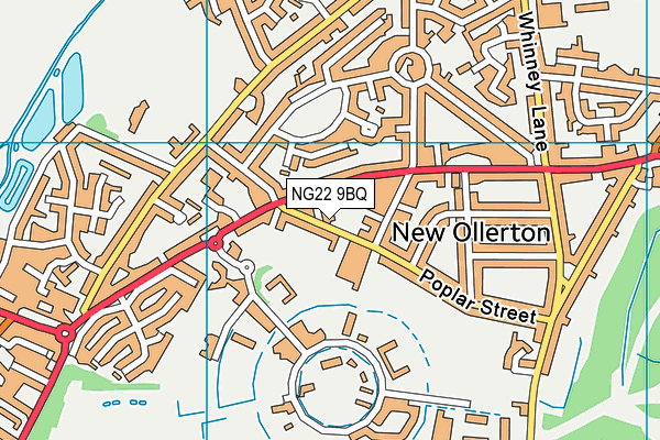 NG22 9BQ map - OS VectorMap District (Ordnance Survey) NG22 9BQ map - OS VectorMap District (Ordnance Survey)