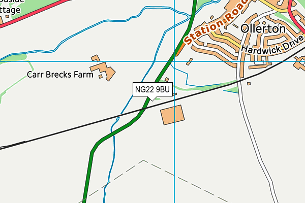 NG22 9BU map - OS VectorMap District (Ordnance Survey) NG22 9BU map - OS VectorMap District (Ordnance Survey)