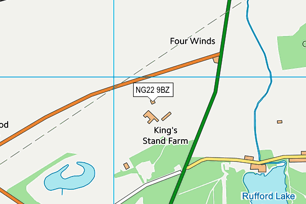 NG22 9BZ map - OS VectorMap District (Ordnance Survey) NG22 9BZ map - OS VectorMap District (Ordnance Survey)