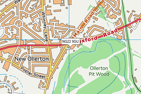 NG22 9GU map - OS VectorMap District (Ordnance Survey) NG22 9GU map - OS VectorMap District (Ordnance Survey)