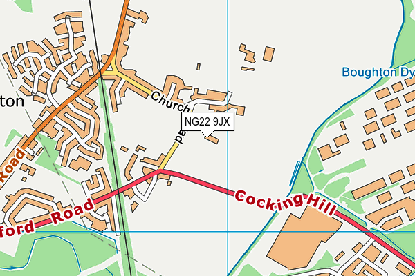 NG22 9JX map - OS VectorMap District (Ordnance Survey) NG22 9JX map - OS VectorMap District (Ordnance Survey)