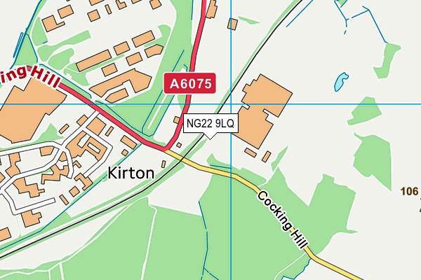 NG22 9LQ map - OS VectorMap District (Ordnance Survey) NG22 9LQ map - OS VectorMap District (Ordnance Survey)