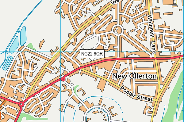 NG22 9QR map - OS VectorMap District (Ordnance Survey) NG22 9QR map - OS VectorMap District (Ordnance Survey)
