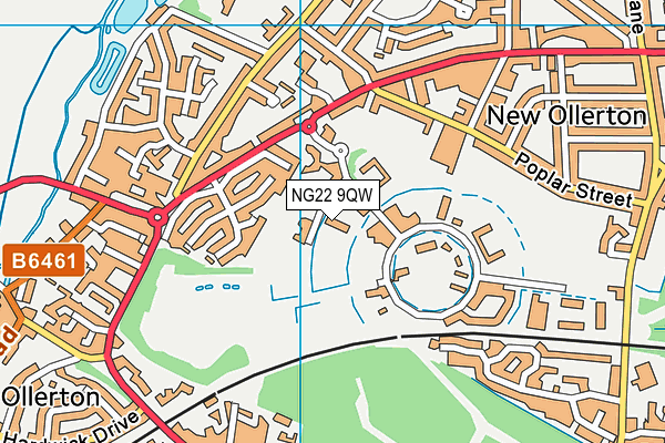 NG22 9QW map - OS VectorMap District (Ordnance Survey) NG22 9QW map - OS VectorMap District (Ordnance Survey)