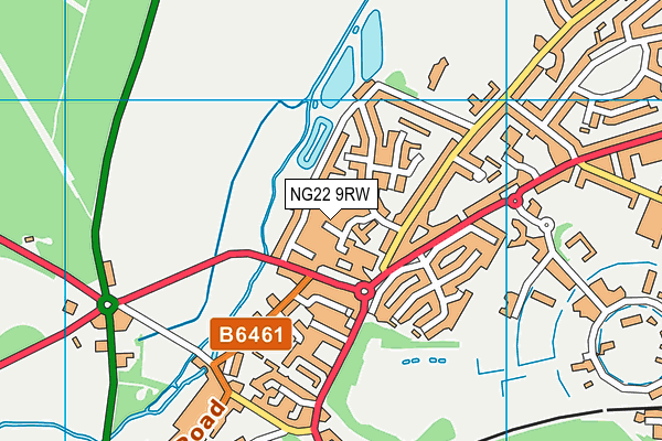 NG22 9RW map - OS VectorMap District (Ordnance Survey) NG22 9RW map - OS VectorMap District (Ordnance Survey)