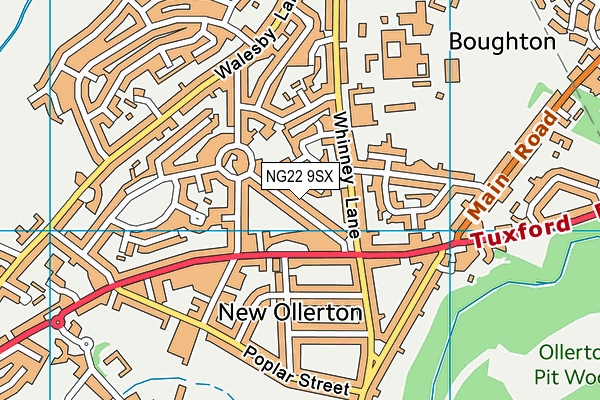 NG22 9SX map - OS VectorMap District (Ordnance Survey) NG22 9SX map - OS VectorMap District (Ordnance Survey)