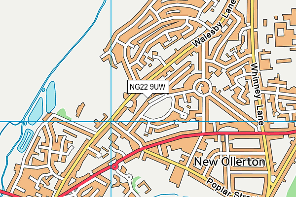 NG22 9UW map - OS VectorMap District (Ordnance Survey) NG22 9UW map - OS VectorMap District (Ordnance Survey)