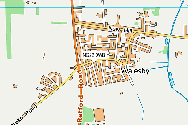 NG22 9WB map - OS VectorMap District (Ordnance Survey) NG22 9WB map - OS VectorMap District (Ordnance Survey)