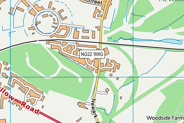 NG22 9WG map - OS VectorMap District (Ordnance Survey) NG22 9WG map - OS VectorMap District (Ordnance Survey)