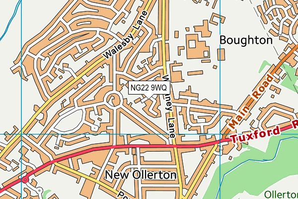 NG22 9WQ map - OS VectorMap District (Ordnance Survey) NG22 9WQ map - OS VectorMap District (Ordnance Survey)