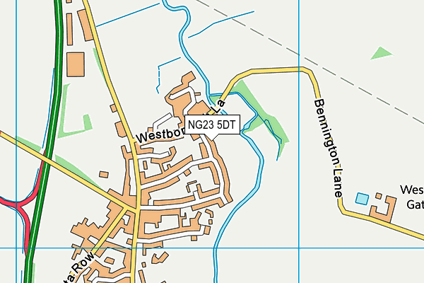 NG23 5DT map - OS VectorMap District (Ordnance Survey) NG23 5DT map - OS VectorMap District (Ordnance Survey)