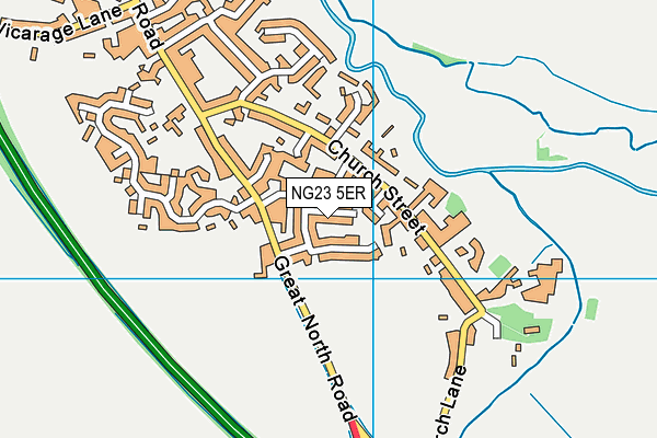 NG23 5ER map - OS VectorMap District (Ordnance Survey) NG23 5ER map - OS VectorMap District (Ordnance Survey)
