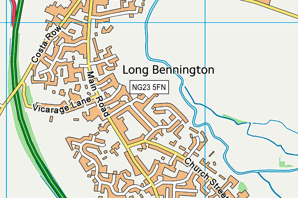NG23 5FN map - OS VectorMap District (Ordnance Survey) NG23 5FN map - OS VectorMap District (Ordnance Survey)