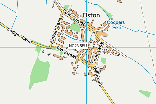 NG23 5FU map - OS VectorMap District (Ordnance Survey) NG23 5FU map - OS VectorMap District (Ordnance Survey)