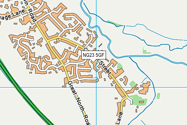 NG23 5GF map - OS VectorMap District (Ordnance Survey) NG23 5GF map - OS VectorMap District (Ordnance Survey)