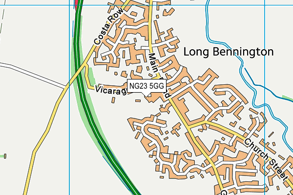 NG23 5GG map - OS VectorMap District (Ordnance Survey) NG23 5GG map - OS VectorMap District (Ordnance Survey)