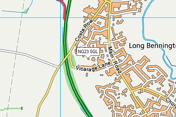 NG23 5GL map - OS VectorMap District (Ordnance Survey) NG23 5GL map - OS VectorMap District (Ordnance Survey)