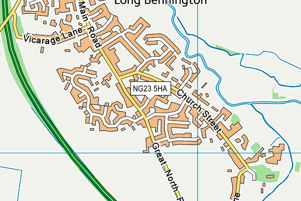 NG23 5HA map - OS VectorMap District (Ordnance Survey) NG23 5HA map - OS VectorMap District (Ordnance Survey)