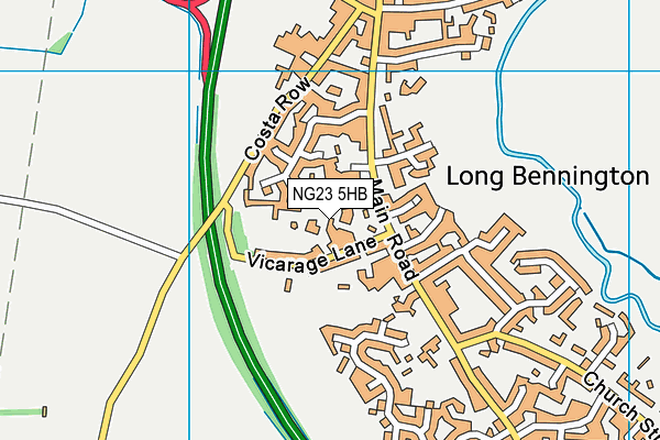 NG23 5HB map - OS VectorMap District (Ordnance Survey) NG23 5HB map - OS VectorMap District (Ordnance Survey)