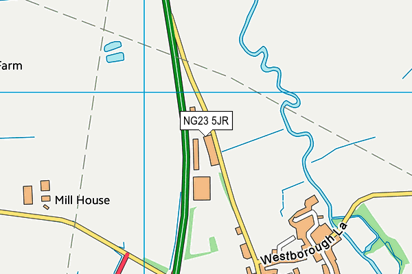 NG23 5JR map - OS VectorMap District (Ordnance Survey) NG23 5JR map - OS VectorMap District (Ordnance Survey)