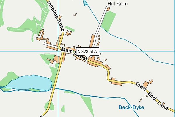 NG23 5LA map - OS VectorMap District (Ordnance Survey) NG23 5LA map - OS VectorMap District (Ordnance Survey)