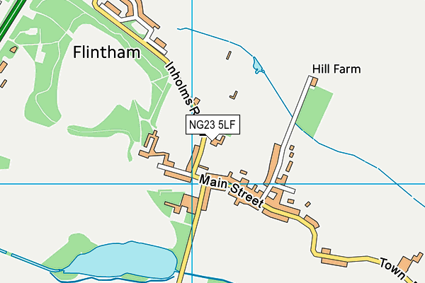 NG23 5LF map - OS VectorMap District (Ordnance Survey) NG23 5LF map - OS VectorMap District (Ordnance Survey)