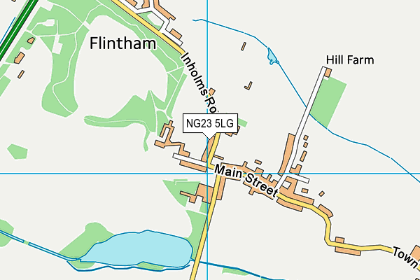 NG23 5LG map - OS VectorMap District (Ordnance Survey) NG23 5LG map - OS VectorMap District (Ordnance Survey)