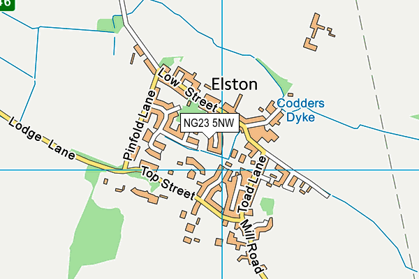 NG23 5NW map - OS VectorMap District (Ordnance Survey) NG23 5NW map - OS VectorMap District (Ordnance Survey)
