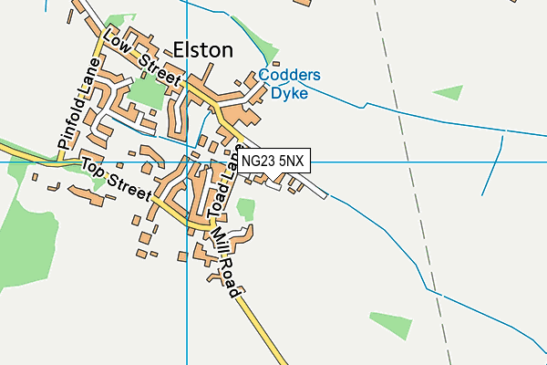 NG23 5NX map - OS VectorMap District (Ordnance Survey) NG23 5NX map - OS VectorMap District (Ordnance Survey)