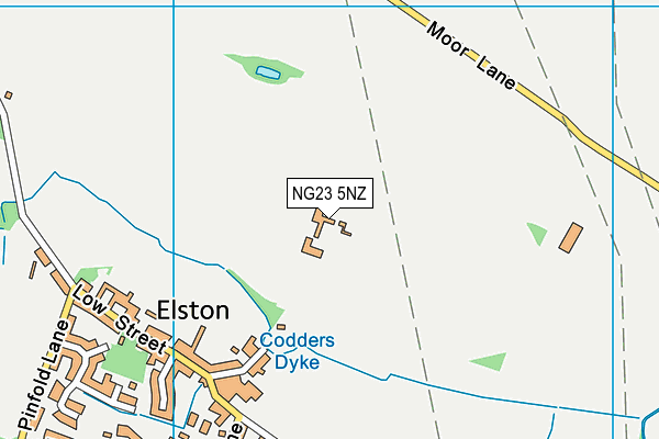NG23 5NZ map - OS VectorMap District (Ordnance Survey) NG23 5NZ map - OS VectorMap District (Ordnance Survey)