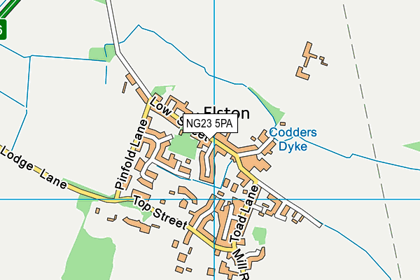 NG23 5PA map - OS VectorMap District (Ordnance Survey) NG23 5PA map - OS VectorMap District (Ordnance Survey)