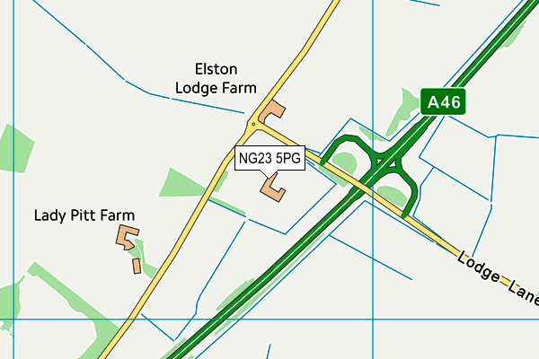 NG23 5PG map - OS VectorMap District (Ordnance Survey) NG23 5PG map - OS VectorMap District (Ordnance Survey)