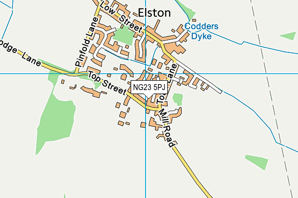 NG23 5PJ map - OS VectorMap District (Ordnance Survey) NG23 5PJ map - OS VectorMap District (Ordnance Survey)